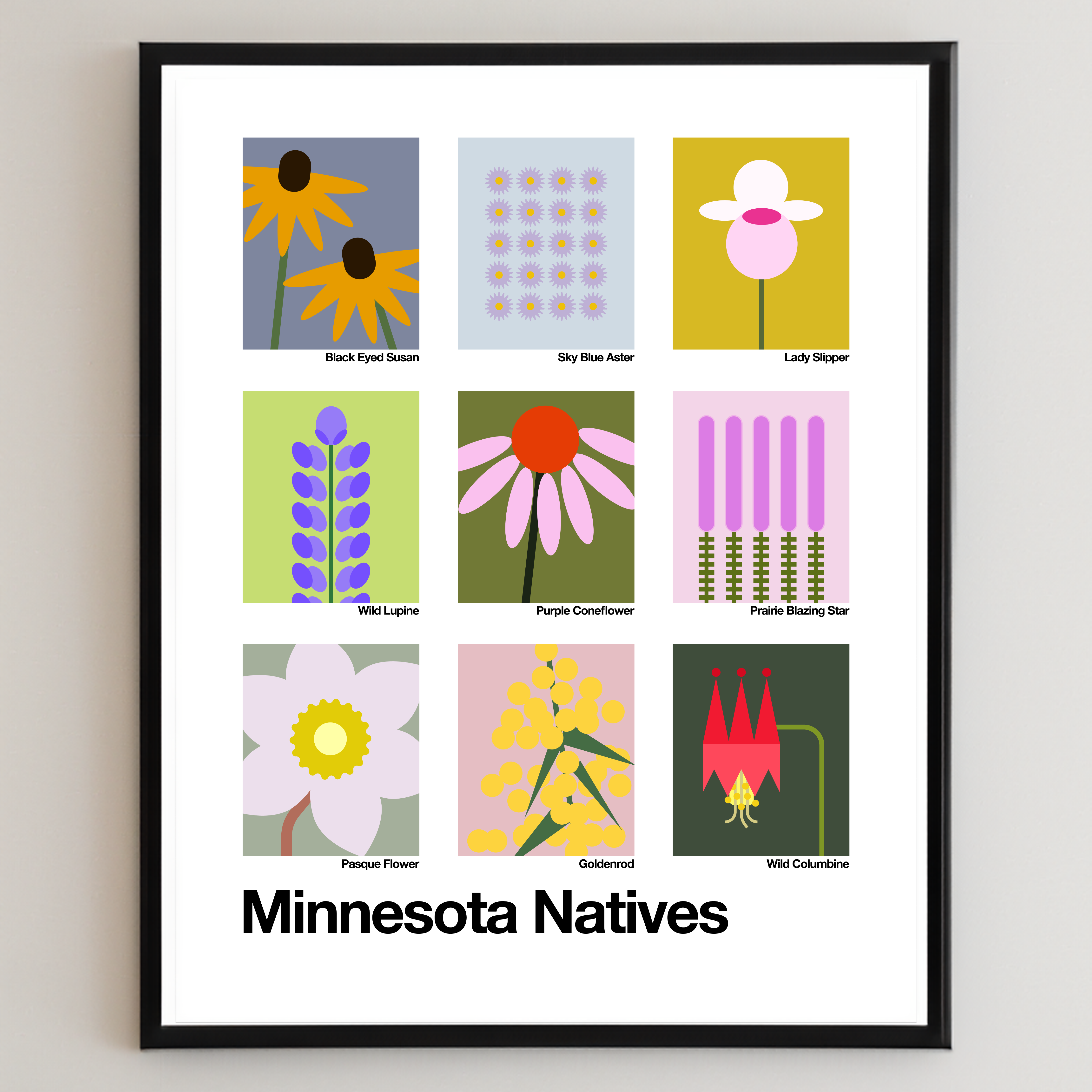 Minnesota Native Plants Art Print